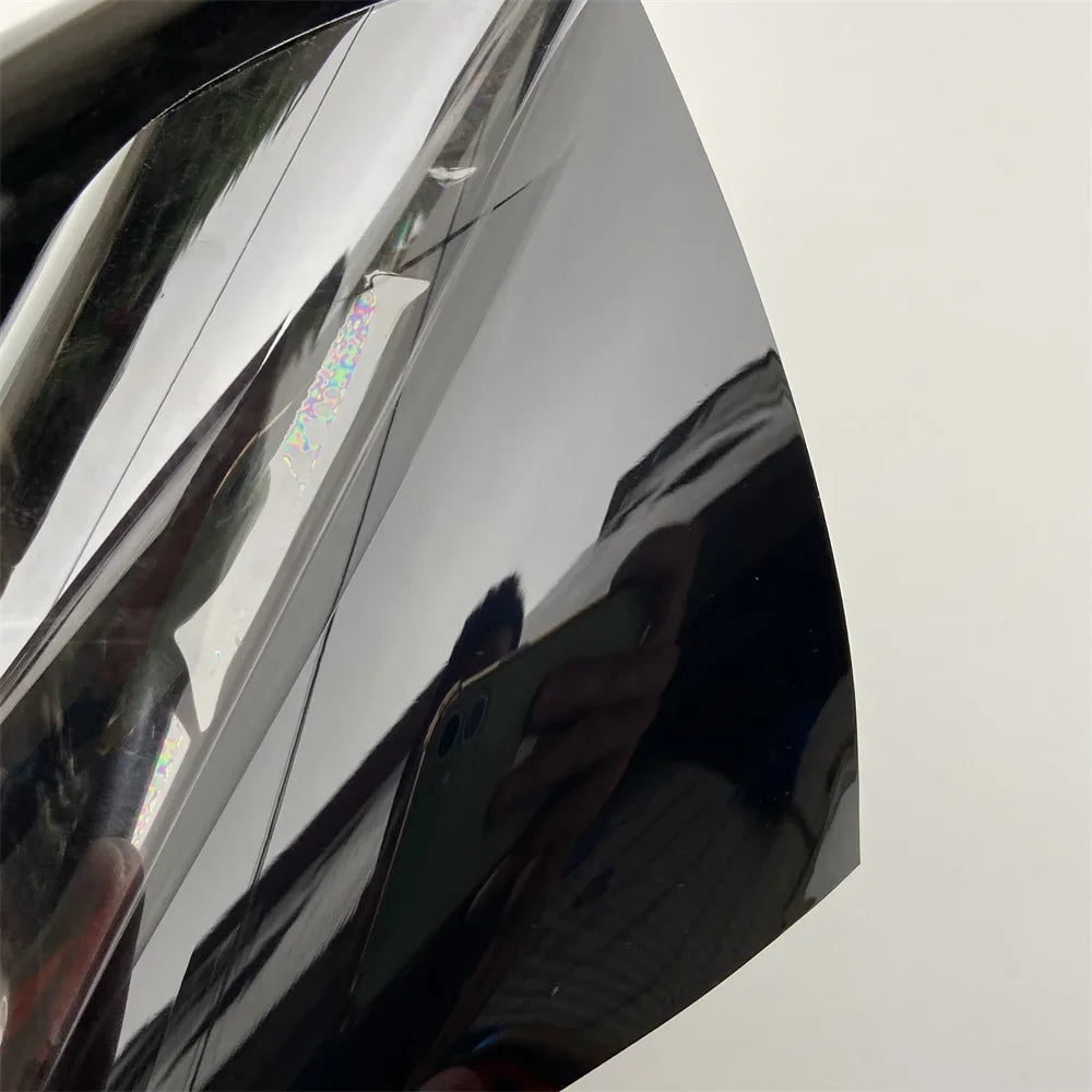 PET Glossy Black Vinyl Car Wrap Chrome Out Set Film Stickers Foil Air Release For Vehicle Roof Wing Pillar Motorcycle Tank