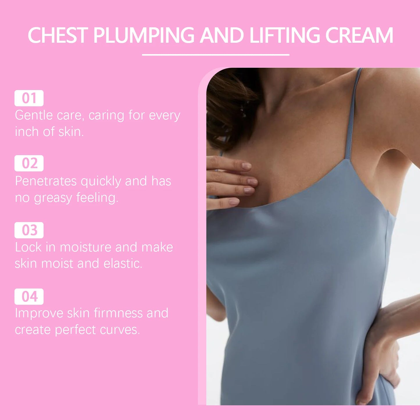 Chest Plumping Lifting Cream Enlargement Size up Enhancenment Improve Breast Flat Sagging Bust Firming Massage Boob Growth Cream