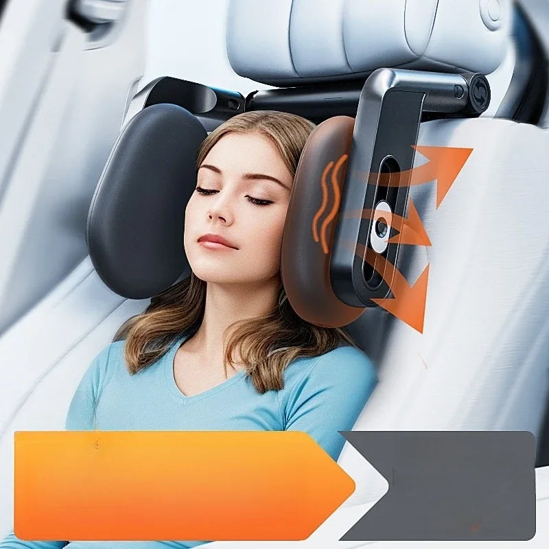 Adjustable Car Interior Pillow U-Shaped Memory Foam Neck Support Headrest for Kids Travel Sleep Creative Auto Accessory
