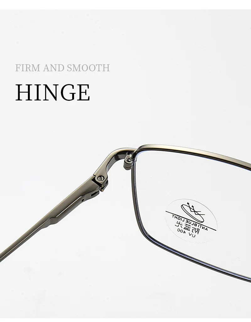 JMISUS 2025 Fashion Alloy Square Prescription Glasses Man Anti-Blue Light/Photochromic Myopia Eyewear Optical Eyeglasses
