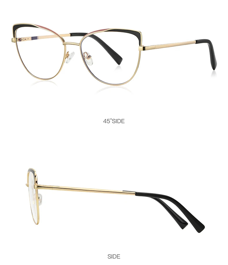 JMISUS New Women Cat Eyes Photochromic Reading Glasses Design Butterfly Frame Customized Prescription Anti-blue Ray Eyewear