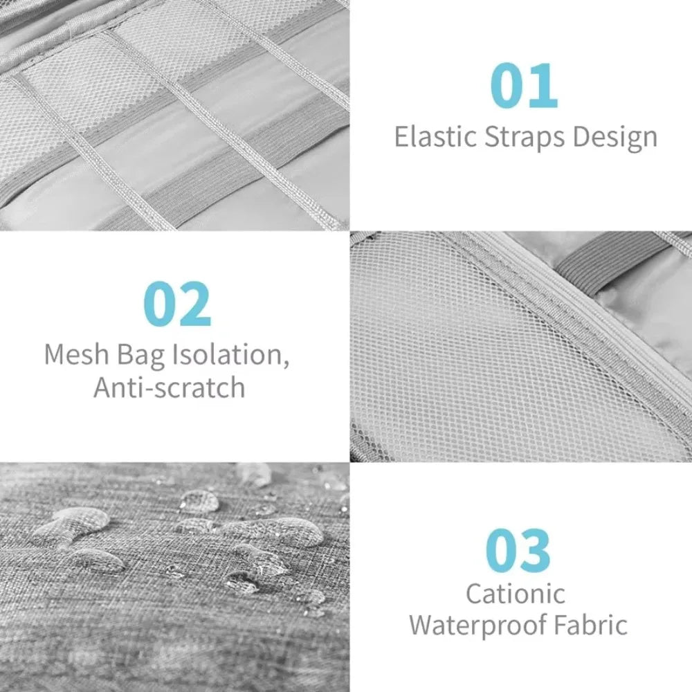 1pcs Portable Phone Cable Storage Bag Electronic Accessory Organizer USB OTG Data Cable Charger Plug Travel Waterproof Organizer