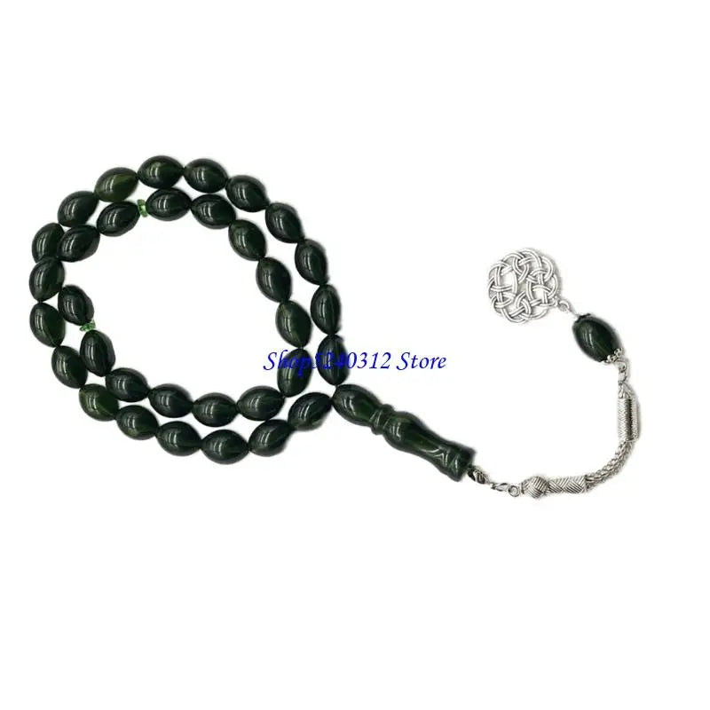 634C Handheld Muslims Prayer Beads 33 Ergonomic Beads Lightweight Tasbih Bracelet For Spiritual Reflection Worship Jewelry