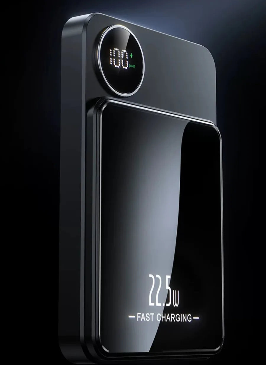 JZD 10000mAh Ultra-thin and Compact Magnetic Wireless Power Bank with 22.5W Magsafe Fast Charging Mobile Power Source