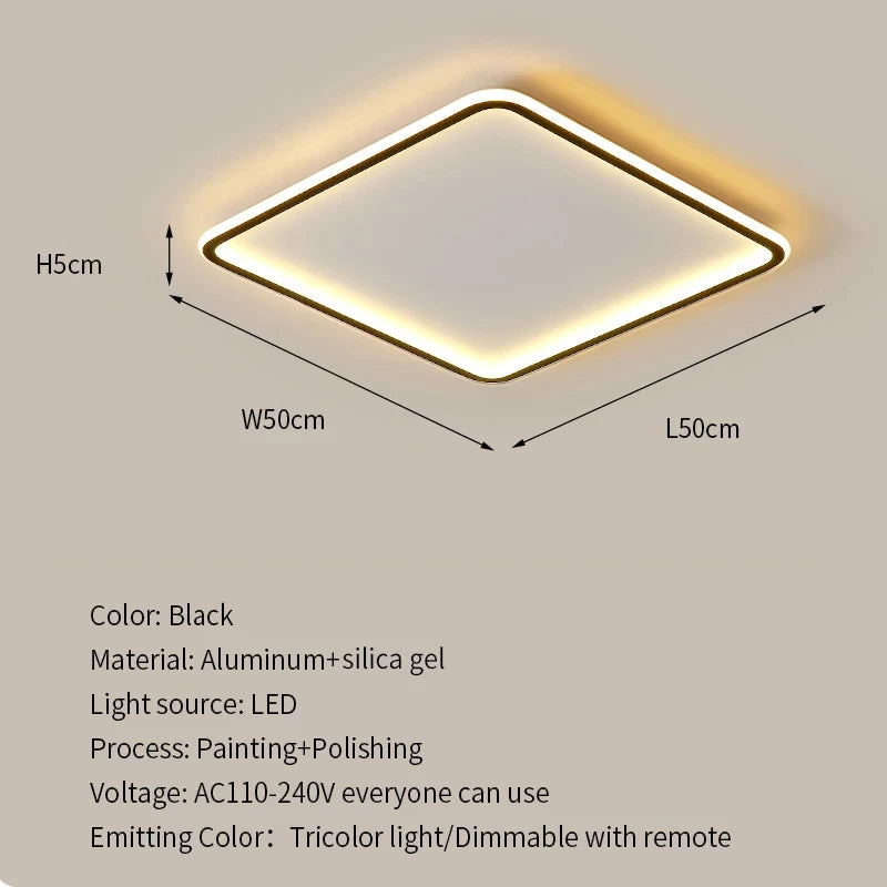 Ultrathin LED Ceiling Lamp for Living Room Bedroom Aisle Study Room Balcony Ceiling Light 90-260v Home Decor Lighting Fixture