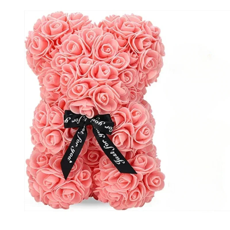 New Artificial Flower Eternal Rose Teddy Bear for Mom Mother's Day Birthday Valentine's Day Anniversary Gifts & Artificial Decor