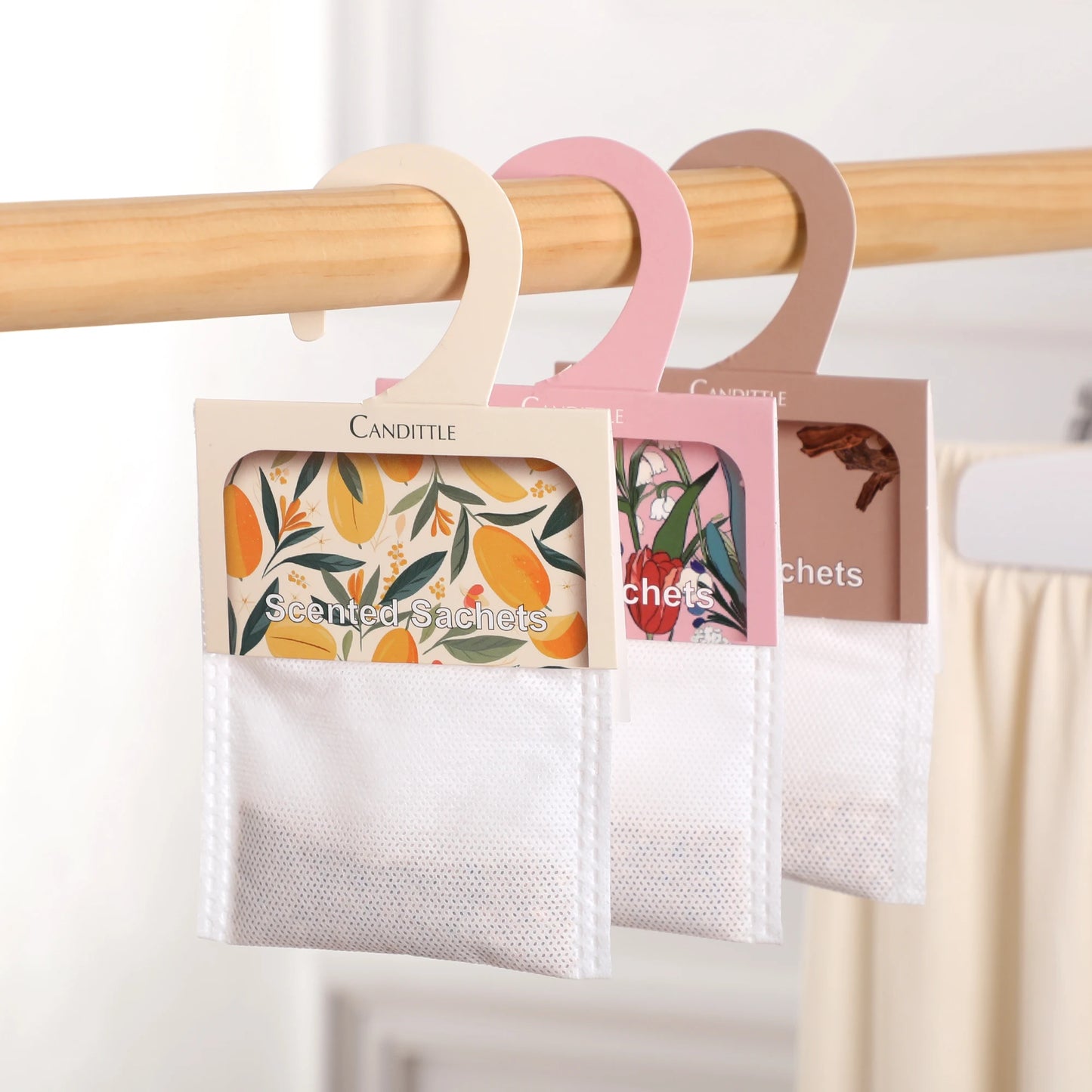Hanging Paper Scented Sachet With Hook for Wardrobe Shoe Closet Home Fragrance Decoration Long Last