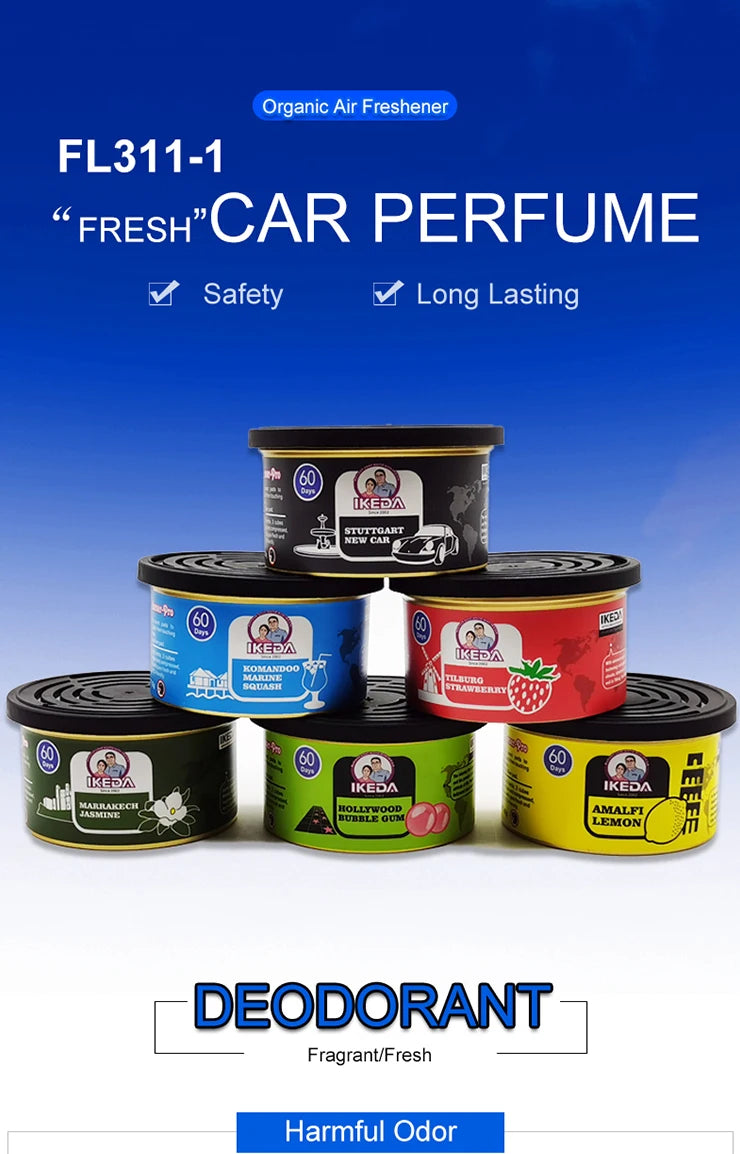 Car Flavoring Car Air Fresheners Perfume Canned Wood Blocks Coffee Flavor Long-Lasting Auto Aromatherapy Car Deodorant Supplies