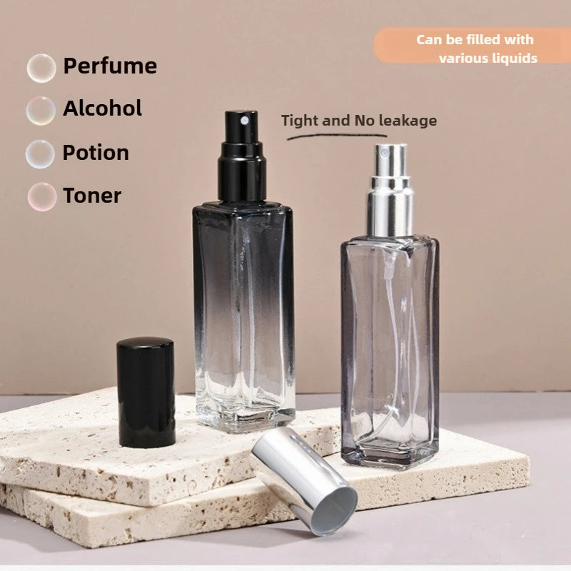 2PCS 20/10ML High Quality Perfume Spray Bottle Gradient Blue Perfume Bottle Travel Cosmetic Refillable Spray Bottle Empty Mini
