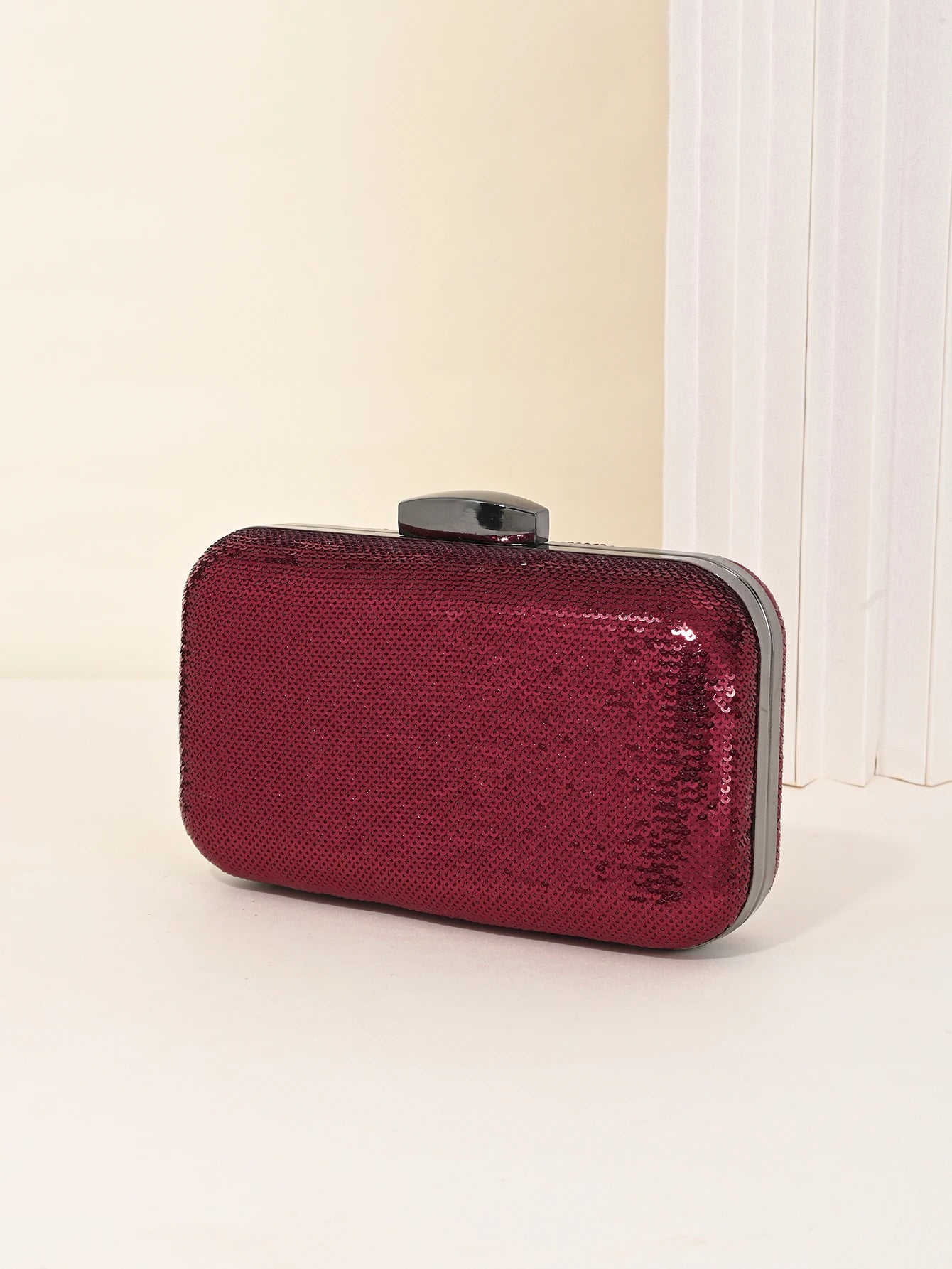 Glitter Sequins Evening Bag For Women, Fashion Snap Clutch Purse, Luxury Handbag For Wedding Party Prom Banquet