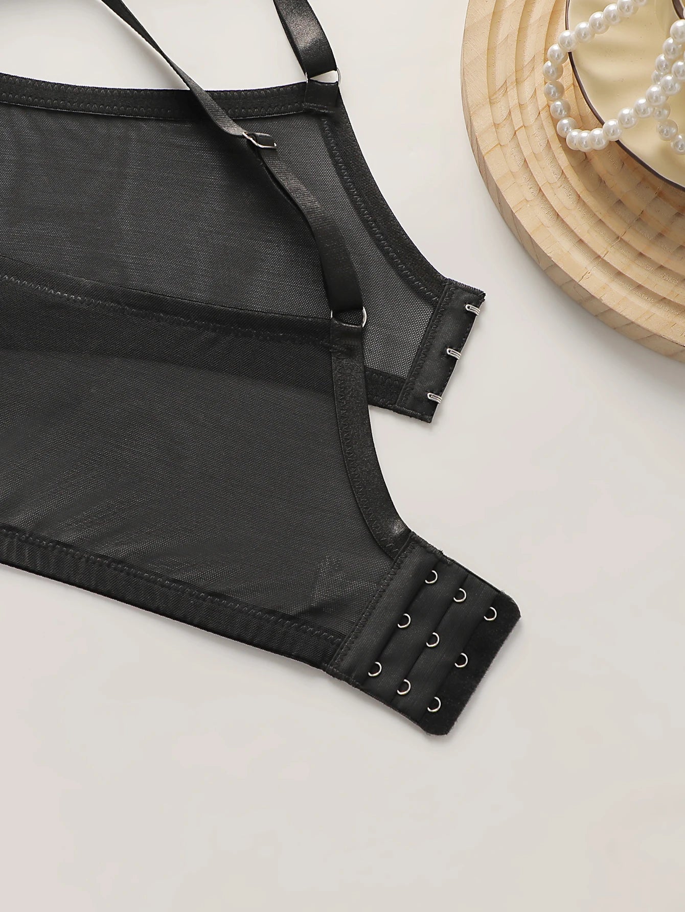 Women's hanging neck red lips heart-shaped lace plus size deep V sexy bra with steel rims gathered push up bra MR3063