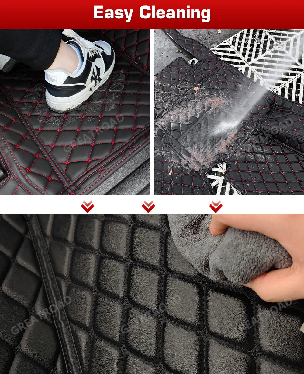 Car floor mats for AUDI Q7 (Seven seats) 2006 2007 2008 2009 2010 2011 2012 2013 2014 2015 2016-2025 Custom foot Pads automobile