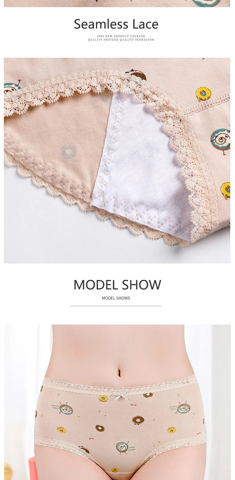 3pcs Menstrual Panties Girls Mid Waist Cartoon Bear Cotton Period Briefs Soft Leak proof Absorbent Incontinence Underwear S-XL