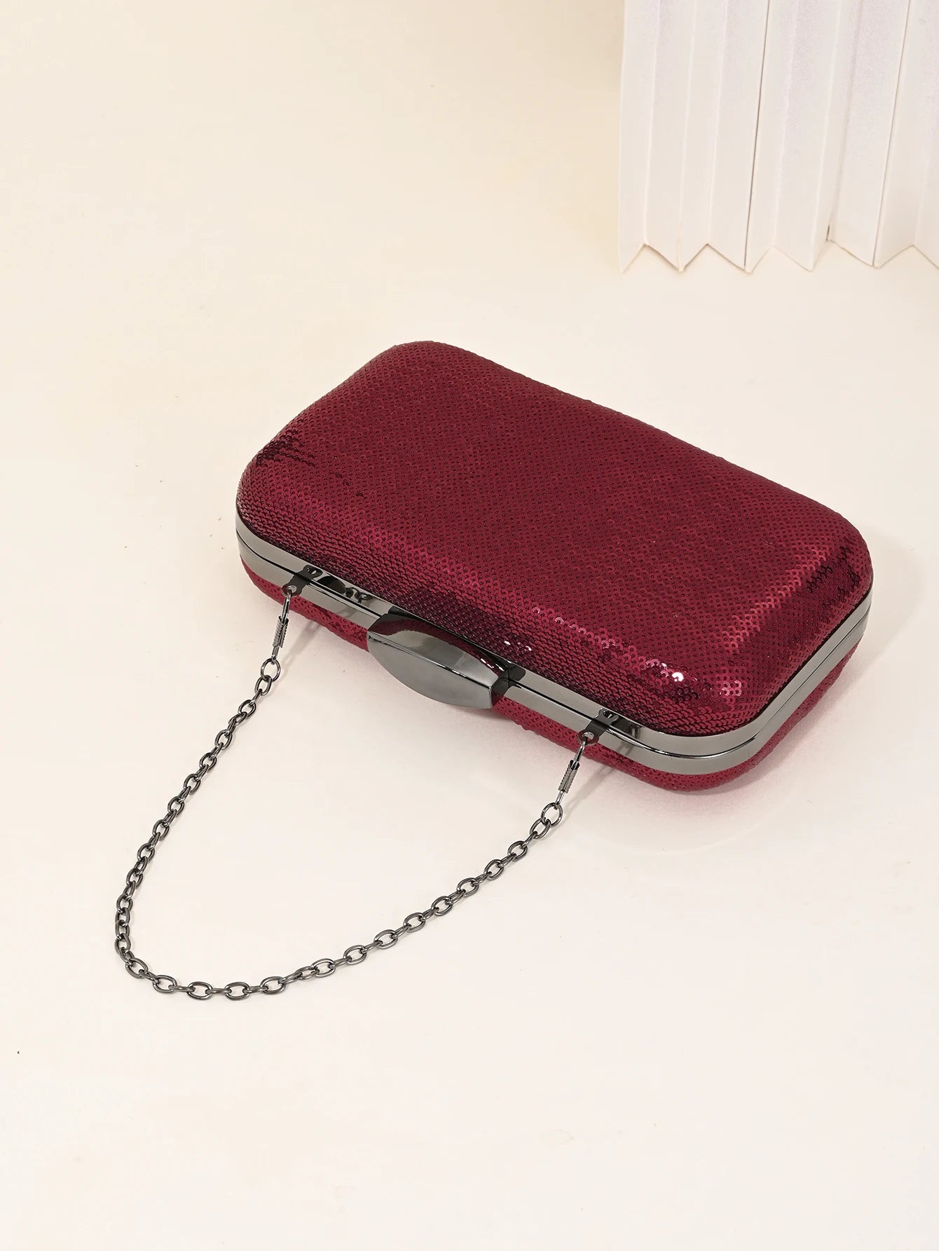 Glitter Sequins Evening Bag For Women, Fashion Snap Clutch Purse, Luxury Handbag For Wedding Party Prom Banquet