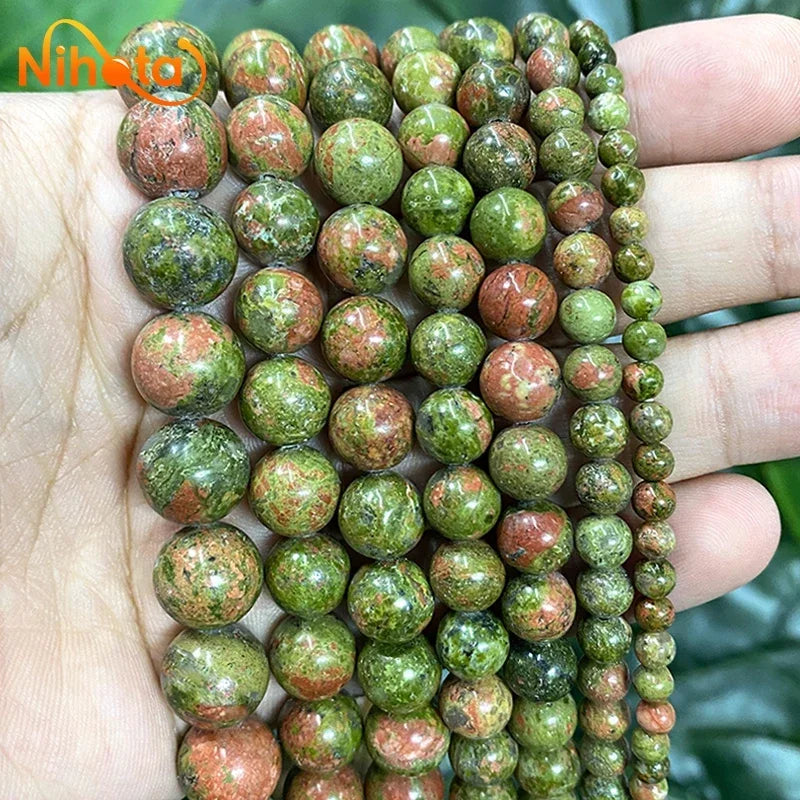 Natural Stone Beads Jaspers Amazonite Turquoises Agates Round Beads for Jewelry Making Diy Bracelet Earrings 4/6/8/10/12mm