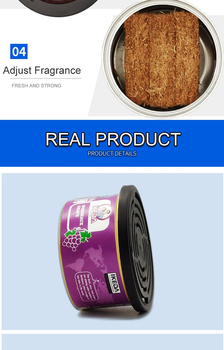 Car Flavoring Car Air Fresheners Perfume Canned Wood Blocks Coffee Flavor Long-Lasting Auto Aromatherapy Car Deodorant Supplies