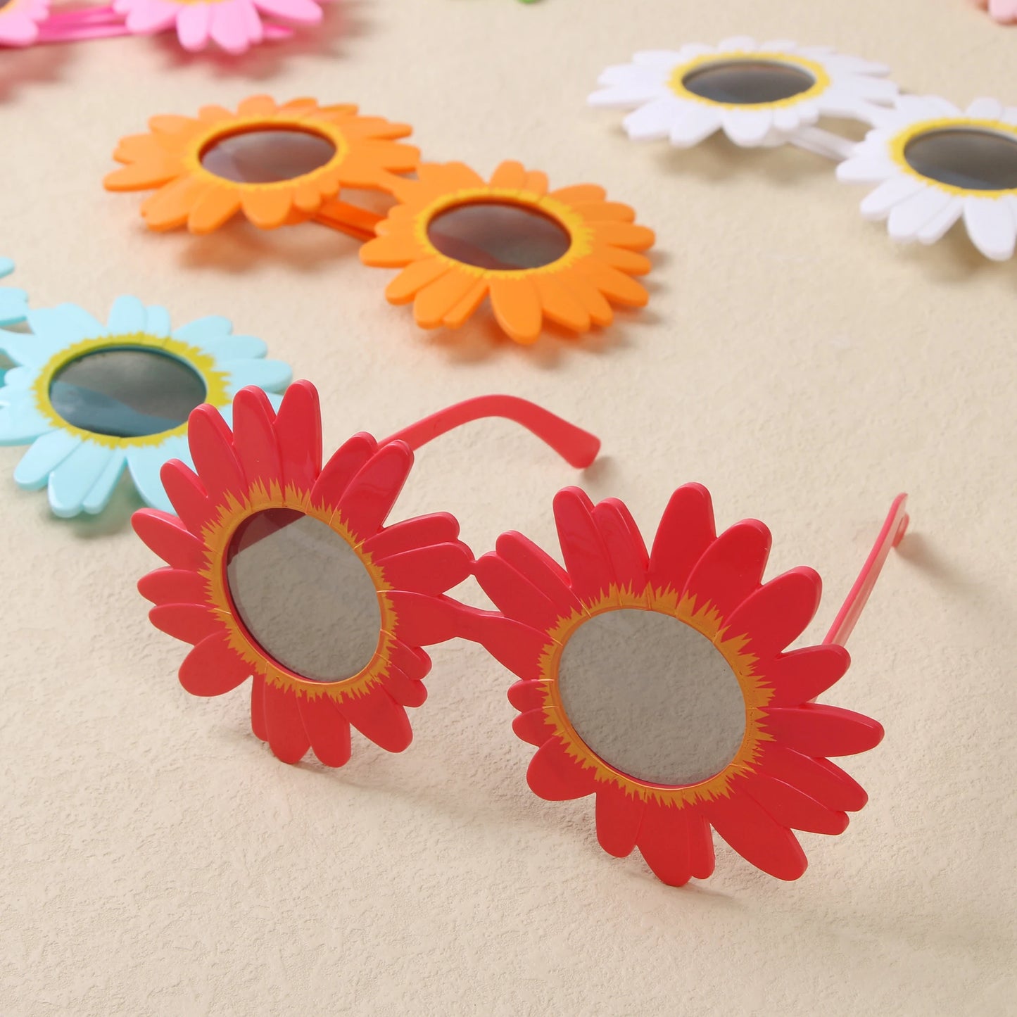 Sunflower Sunglasses Little Daisy Shape Sun Glasses Funny Party Decorative Eyeglasses Plastic Gathering Picnic Photography Props
