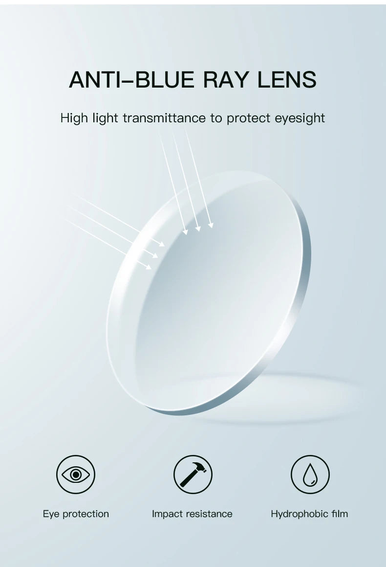 JMISUS Classic Prescription Glasses for Women Men Square Anti Blue Light Lenses Myopia Hyperopia Correction Office Use