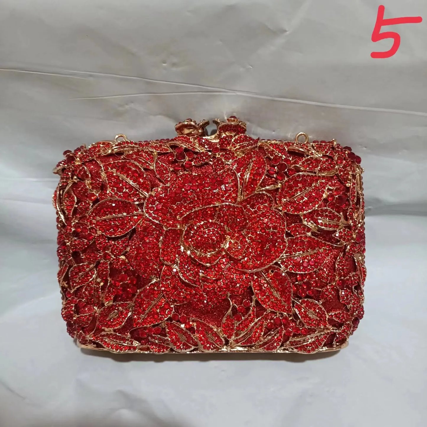 2025 New Arrival Flower Crystal Wedding Bridal Clutch Purse Luxury Designer Women's Dinner Party Cocktail Handbags Diamond Bags