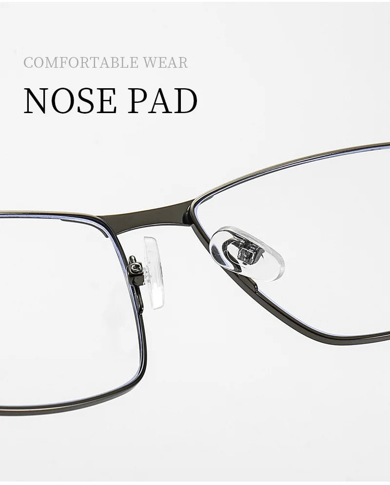 JMISUS 2025 Fashion Alloy Square Prescription Glasses Man Anti-Blue Light/Photochromic Myopia Eyewear Optical Eyeglasses