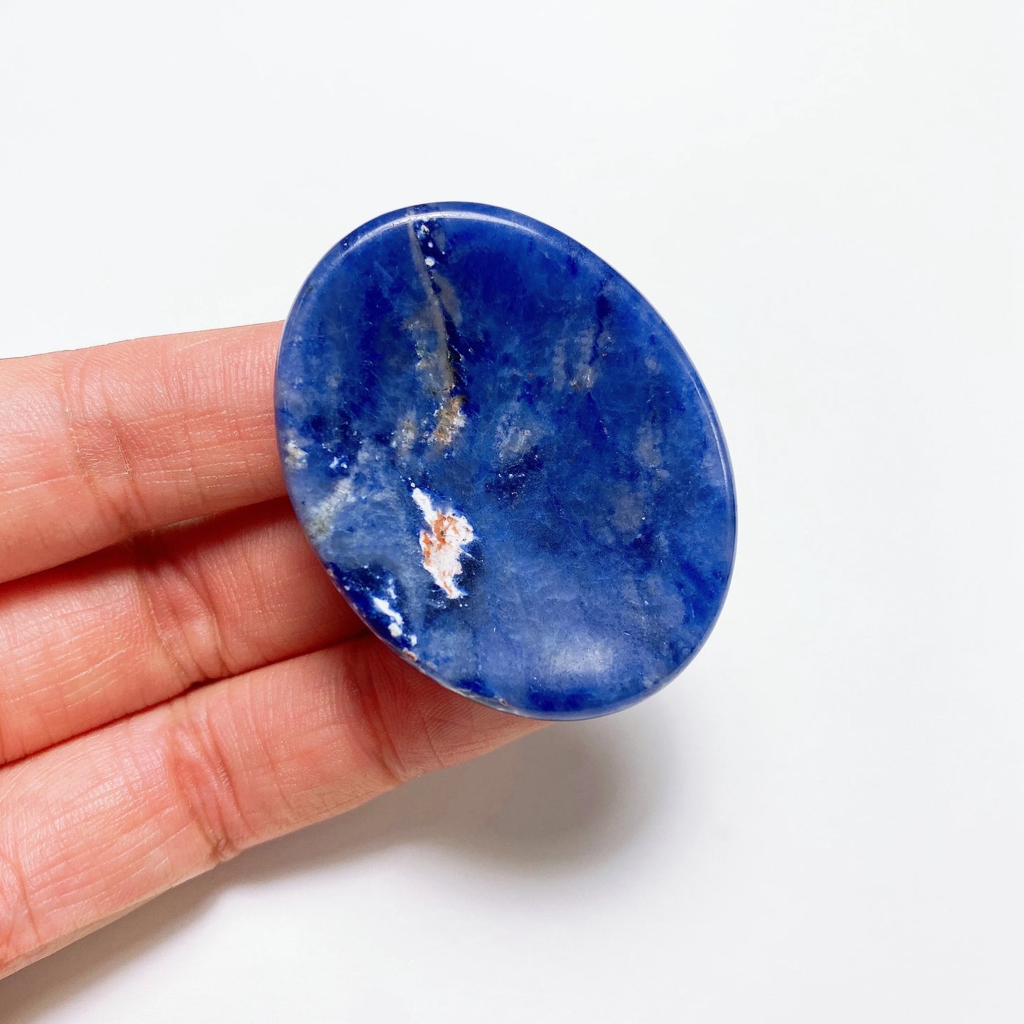 Natural Stone Thumb Worry Stone Crystal Quartz Oval Pocket Massage Palm Reiki Healing Therapy Meditation Spiritual Flake Gift