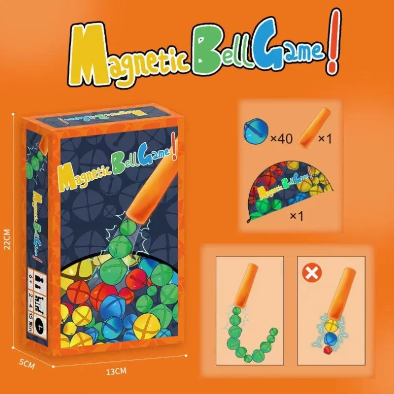 Interactive Magnetic Wand And Colorful Bell Parent-Child Sensory Magnetic Toy Portable Stress Reliever Children'sBoard Game Gift