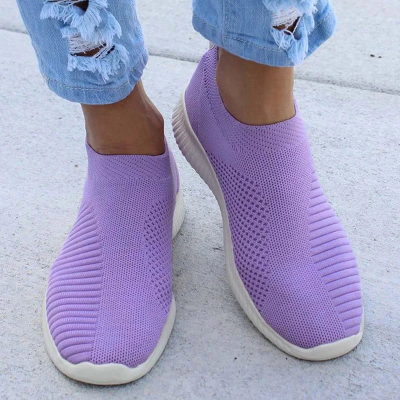 Women's Sneaker Slip On Women Sneakers Breather White Shoes Women Casual Sneaker Sports Shoes Comfortable Vulcanize Shoes Female