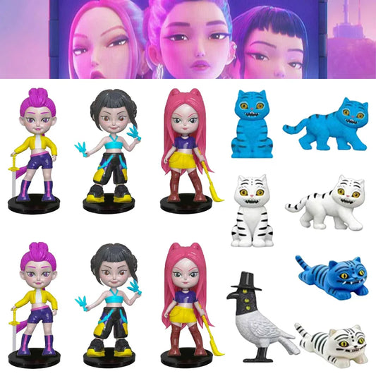 Kpop Demon Hunters Figure K Pop Demon Hunters Figures Huntrix Figures Toy Derpys Tiger Rumi Mira Zoey Sussy Figurine Ornament