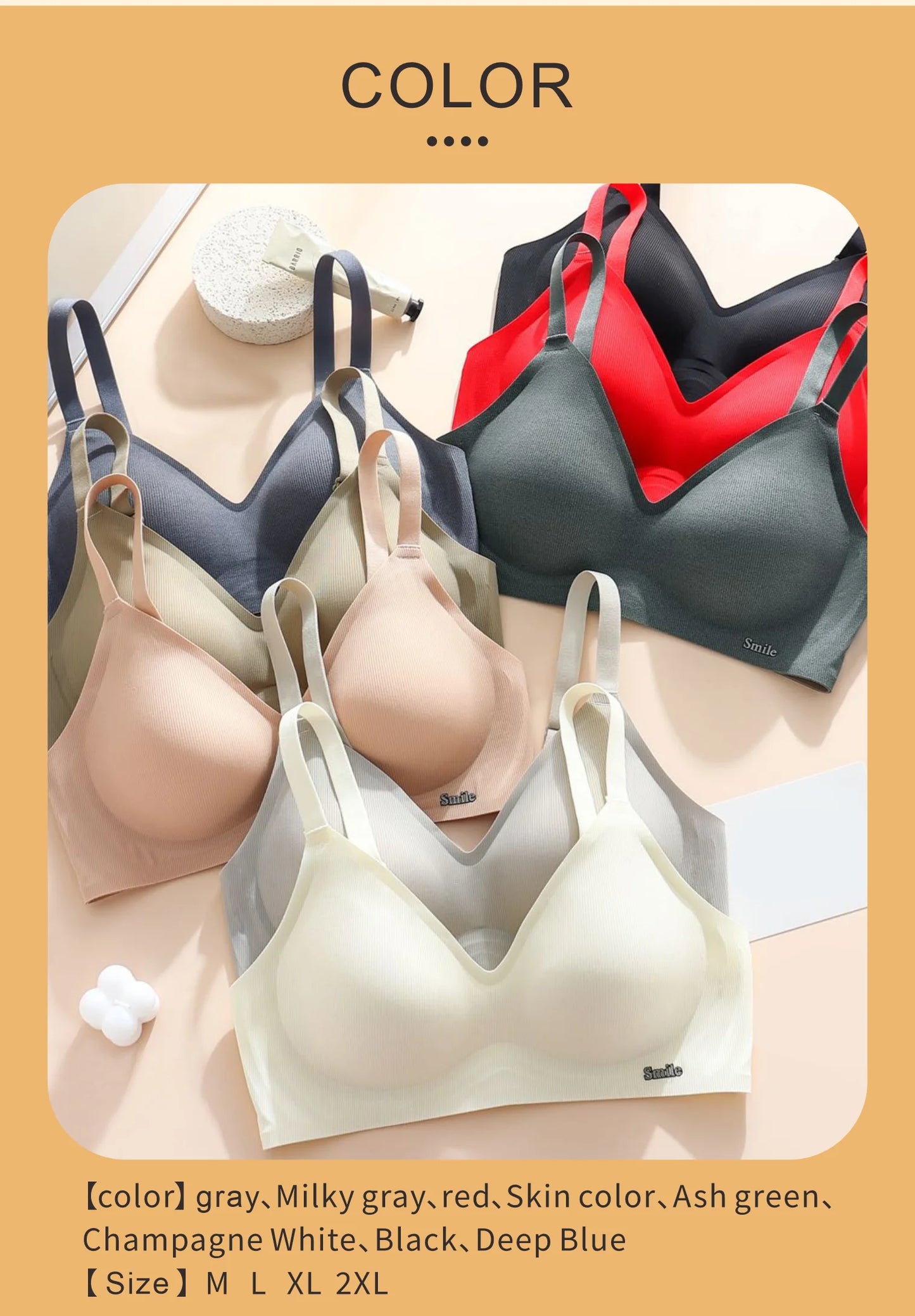 CAITING Beautiful Back Latex Cup Bra Soft Support Strips Skin-friendly Underwear For Women With Small Breasts