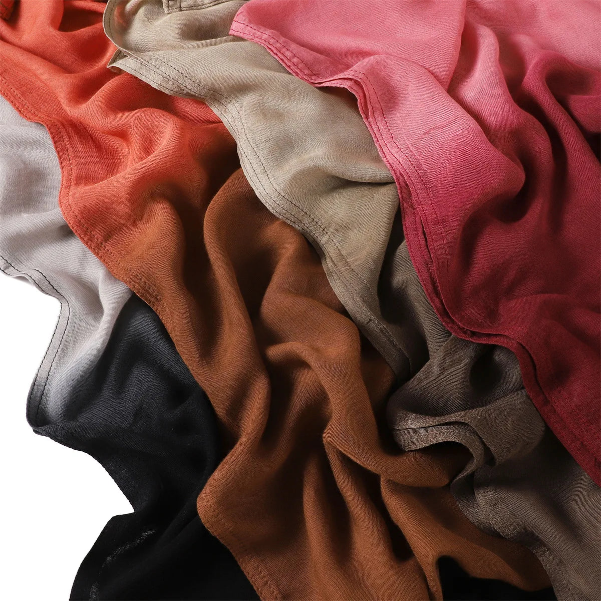 90*185cm Big Size Women Gradient Color Cotton Rayon Hijab Scarf Lady High Quality Wraps Shawls Muslim Headband Islamic Scarves
