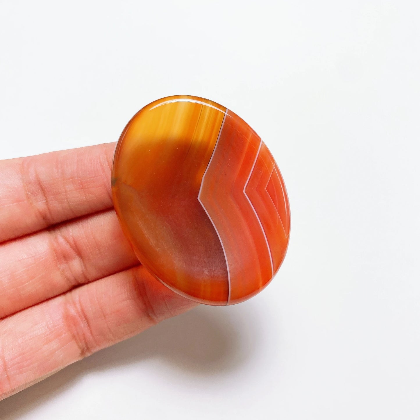 Natural Stone Thumb Worry Stone Crystal Quartz Oval Pocket Massage Palm Reiki Healing Therapy Meditation Spiritual Flake Gift