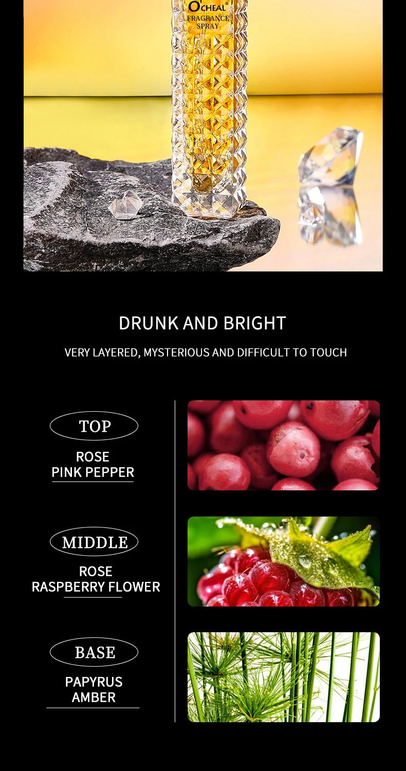 O'CHEAL 35ml Fragrance Spray Perfume Long-lasting Body Spray Men Charm Perfume Fragrance Lasting Pheromones Attract Women Unisex