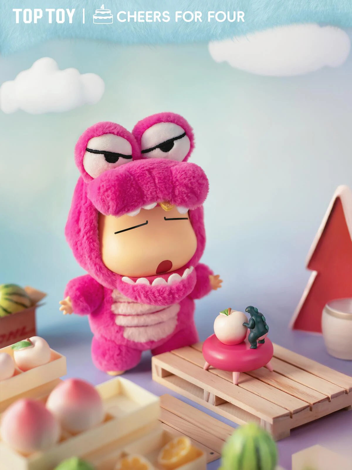 TOP TOY Crayon Shinchan Dressing Party Series Mystery Box Vinyl Wool Anime Figure Custom Collectible Toy Ornament Birthday Gift