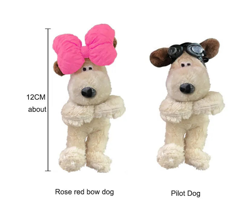 Plush cute puppy clutch decoration car turn signal switch decoration wiper  pendant, bike bicycle, electric bicycle pendant