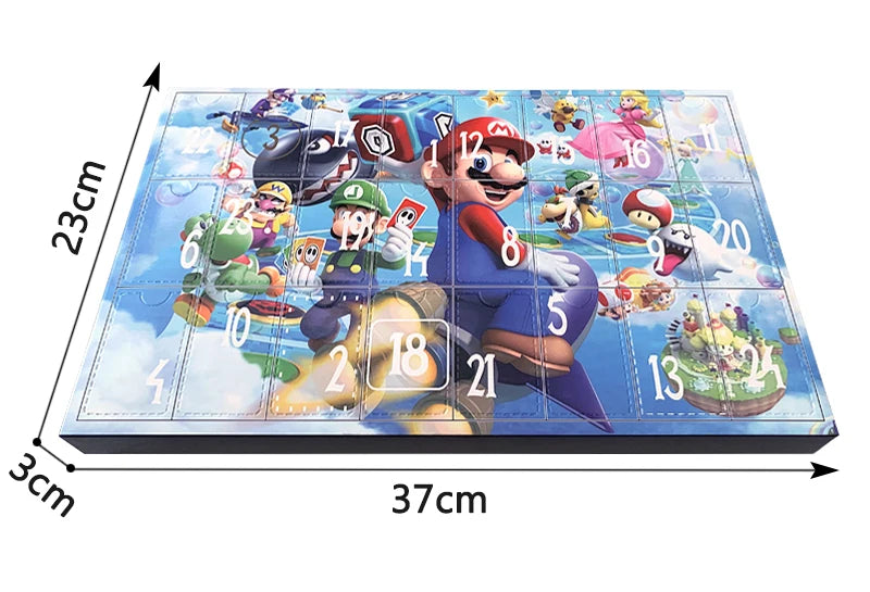 24pcs/Set Super Mario Advent Calendar Anime Action Figure PVC Model Dolls Christmas Calendar Toys For Children