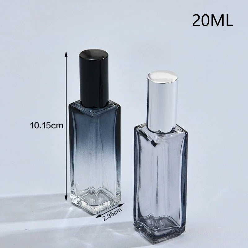 2PCS 20/10ML High Quality Perfume Spray Bottle Gradient Blue Perfume Bottle Travel Cosmetic Refillable Spray Bottle Empty Mini