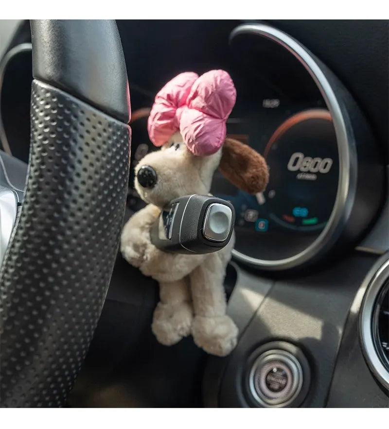 Plush cute puppy clutch decoration car turn signal switch decoration wiper  pendant, bike bicycle, electric bicycle pendant