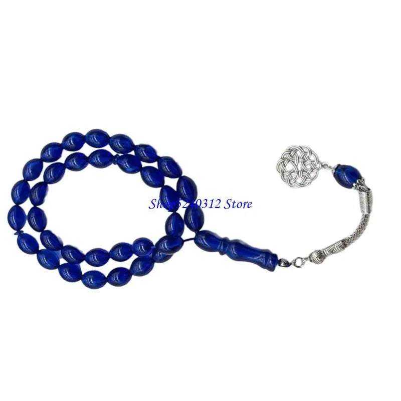 634C Handheld Muslims Prayer Beads 33 Ergonomic Beads Lightweight Tasbih Bracelet For Spiritual Reflection Worship Jewelry