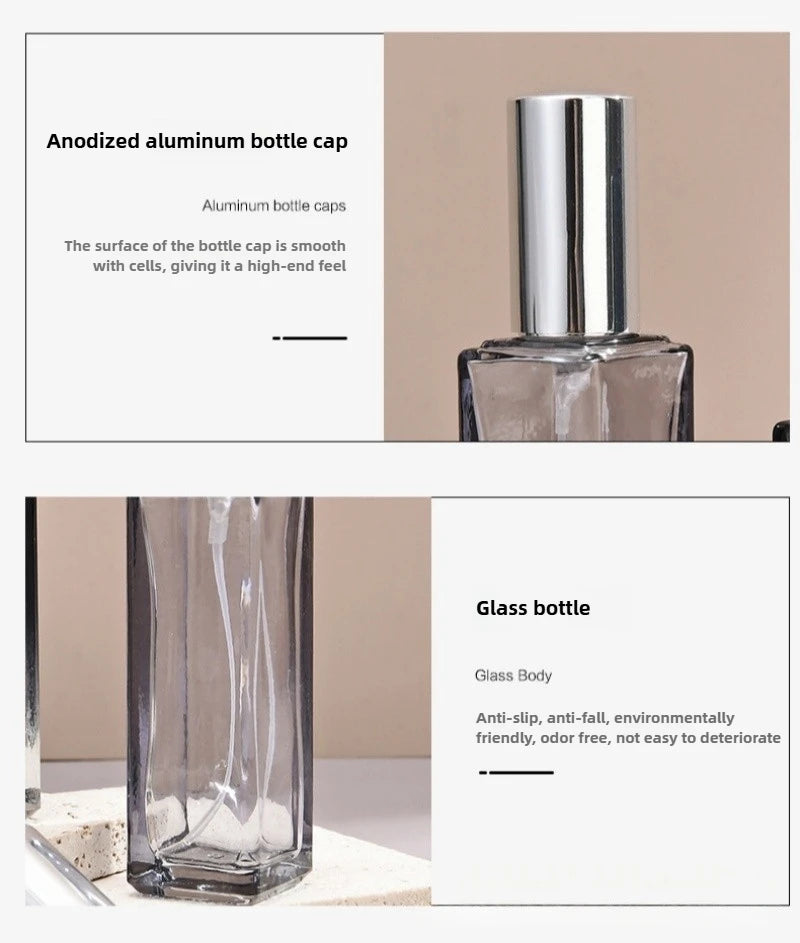 2PCS 20/10ML High Quality Perfume Spray Bottle Gradient Blue Perfume Bottle Travel Cosmetic Refillable Spray Bottle Empty Mini