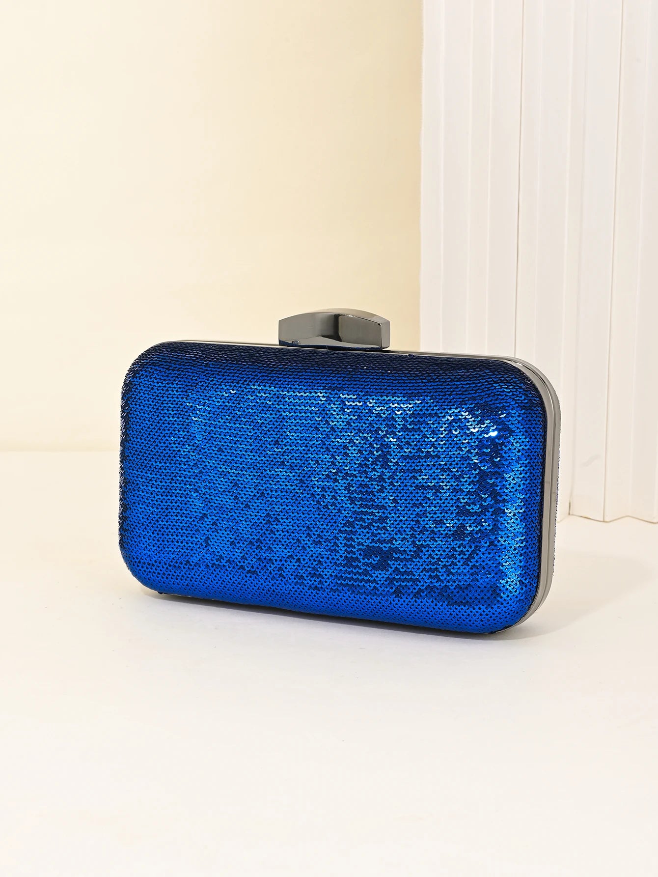 Glitter Sequins Evening Bag For Women, Fashion Snap Clutch Purse, Luxury Handbag For Wedding Party Prom Banquet