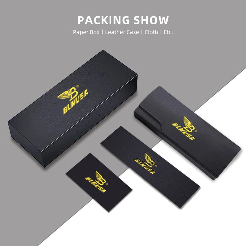 BLMUSA Men Classic Chrome Style Hearts Reading Glasses Anti Blue Light Myopia Glasses Photochromic Prescription Optical Eyewear