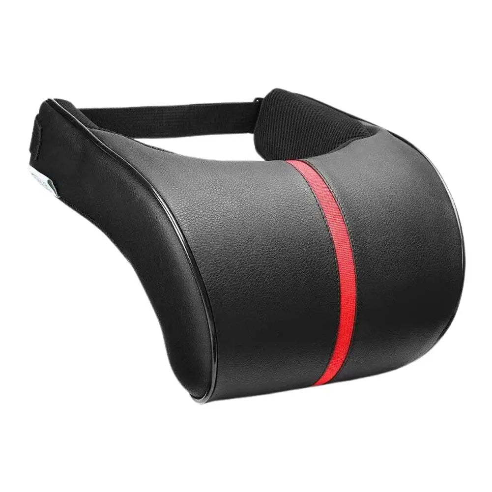 1Pcs Car Neck Pillow PU Leather Car Headrest Pillow Memory Foam Neck Pain Relief Car Seat Pillow Neck Support Auto Accessories
