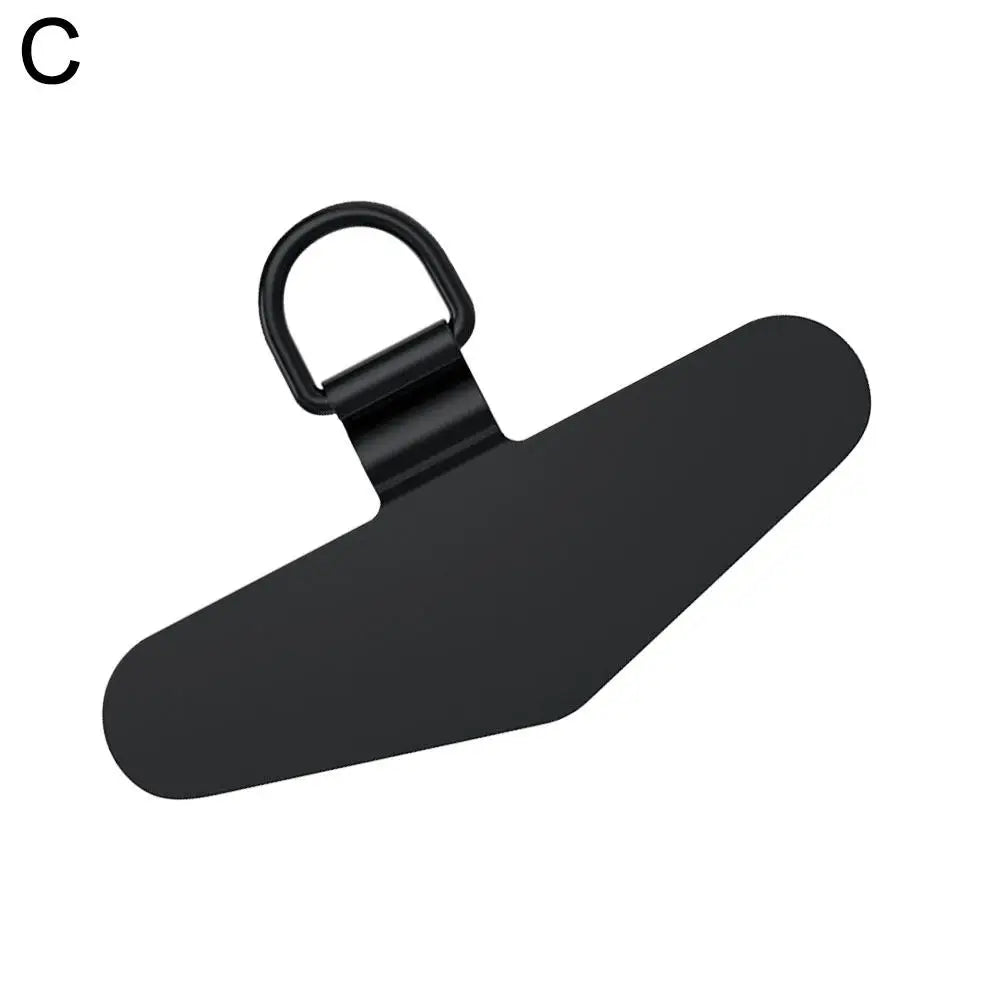 Steel Metal Phone Lanyard Gasket Patch Anti-lost Detachable Mobile Phone Rope Card Clip Strap Hang Cord Tab