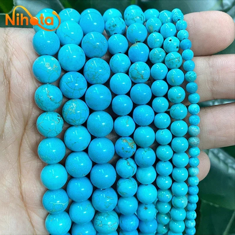 Natural Stone Beads Jaspers Amazonite Turquoises Agates Round Beads for Jewelry Making Diy Bracelet Earrings 4/6/8/10/12mm