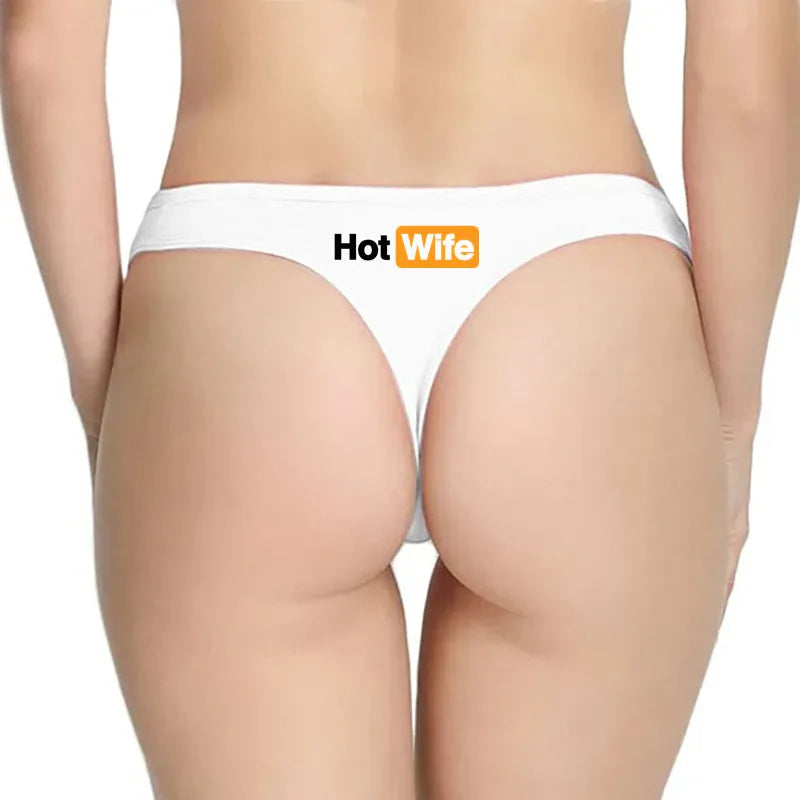 Hot Wife Letters Women's Underwear New Fashion Panties Sports Fitness Seamless Girl's Underwear Low Waist Traceless Ladies Brief