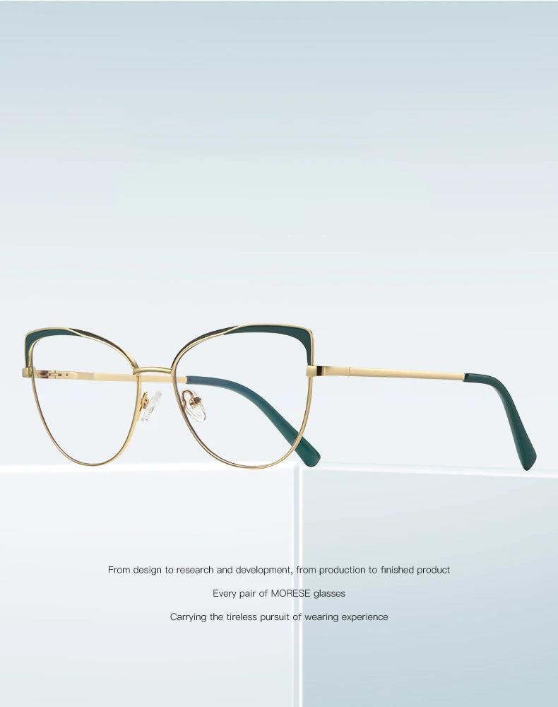 JMISUS New Women Cat Eyes Photochromic Reading Glasses Design Butterfly Frame Customized Prescription Anti-blue Ray Eyewear