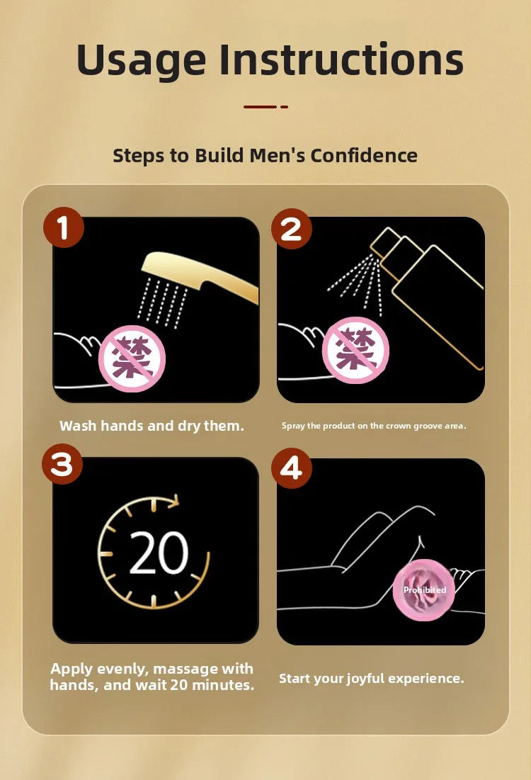 Nanjing Tongrentang Male External Care Herbal Spray Delayed Scented Adult Product Non-Opium Botanical Male Enhancement