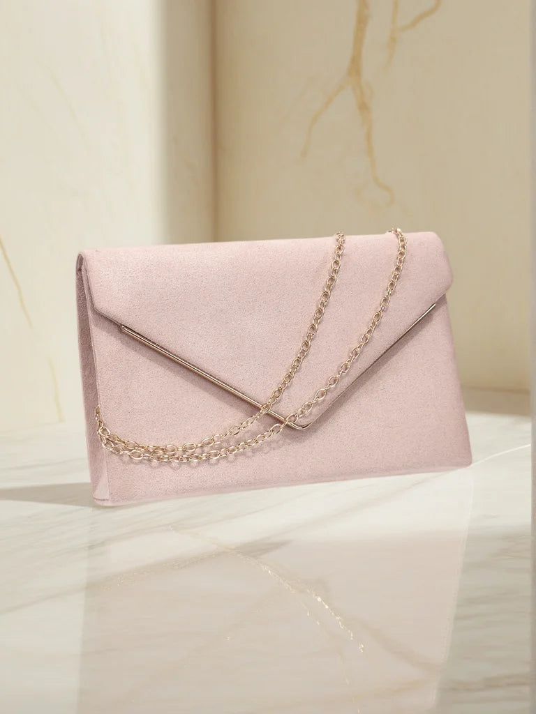 Envelope Design Velvet Women Evening Bags V Metal Fashion Small Cover Clutch Bags With Shoulder Chain Party Wedding Prom Handbag