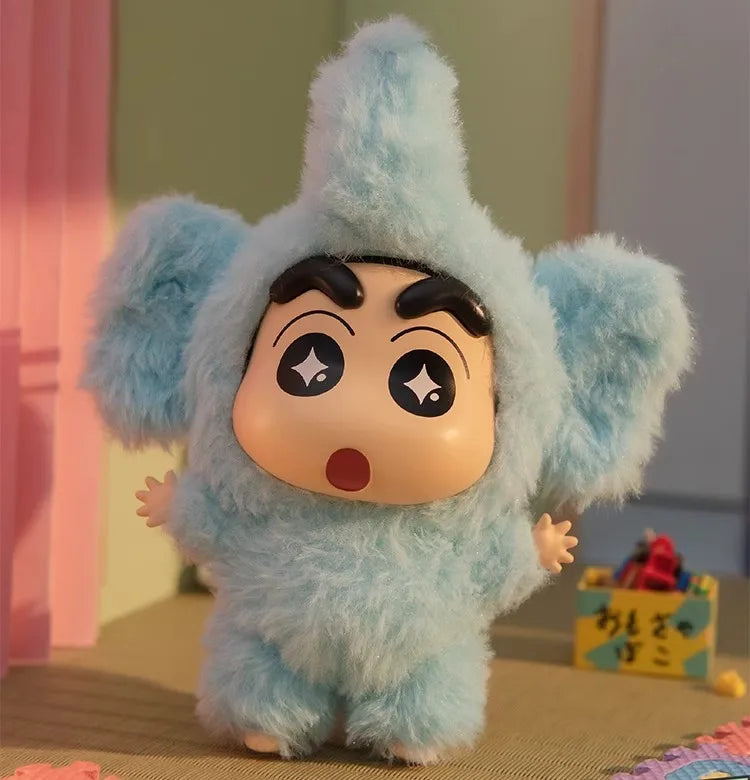 TOP TOY Crayon Shinchan Dressing Party Series Mystery Box Vinyl Wool Anime Figure Custom Collectible Toy Ornament Birthday Gift