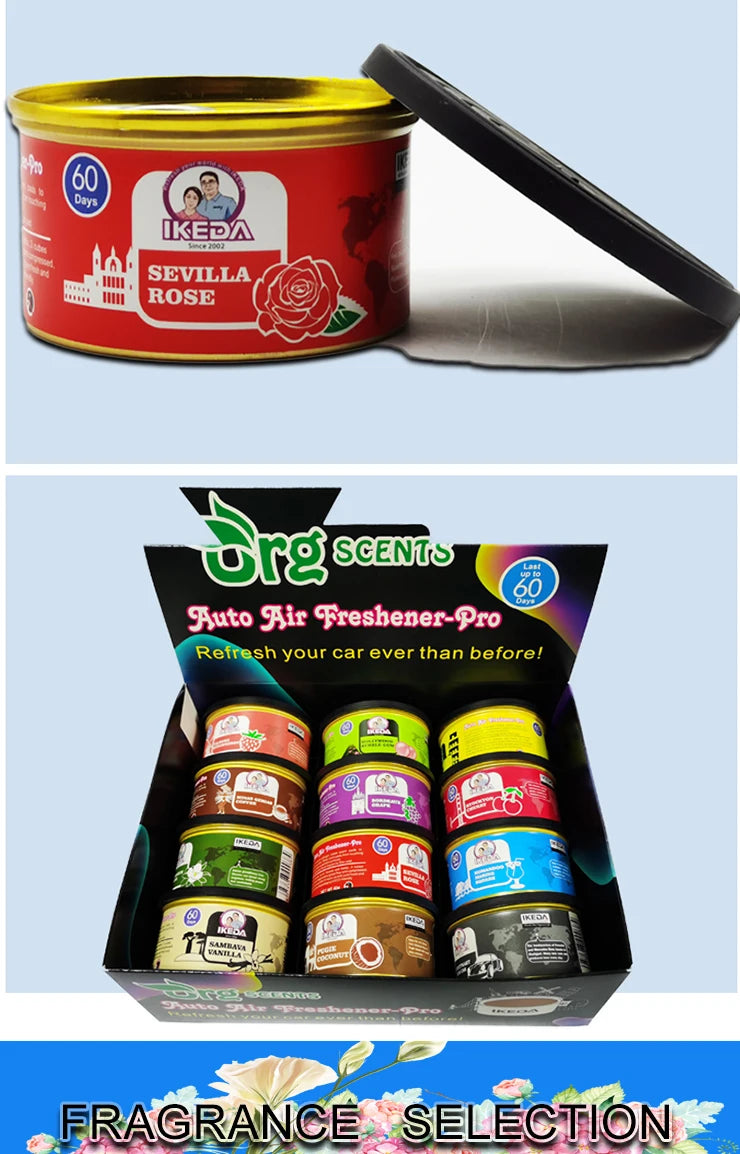 Car Flavoring Car Air Fresheners Perfume Canned Wood Blocks Coffee Flavor Long-Lasting Auto Aromatherapy Car Deodorant Supplies